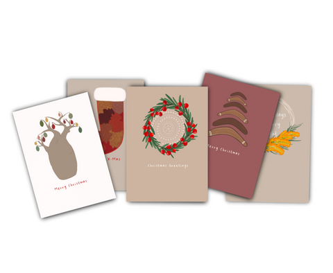 Set of 5 Christmas Collection Cards